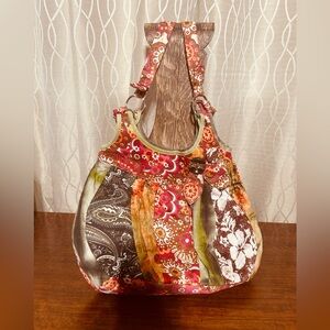 Bluenotes Boho Floral Patchwork Shoulder Bag NWOT Pristine Inside